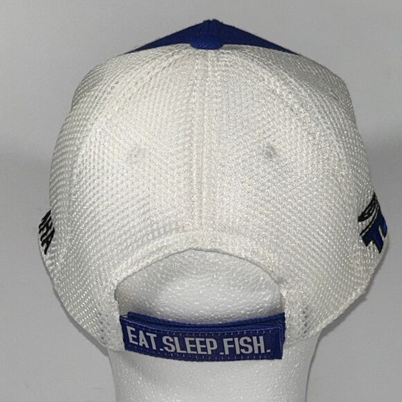 Skeeter Team Logo Trucker Hat Yamaha Eat Sleep Fish Blue White Adjustable EUC - Picture 4 of 9